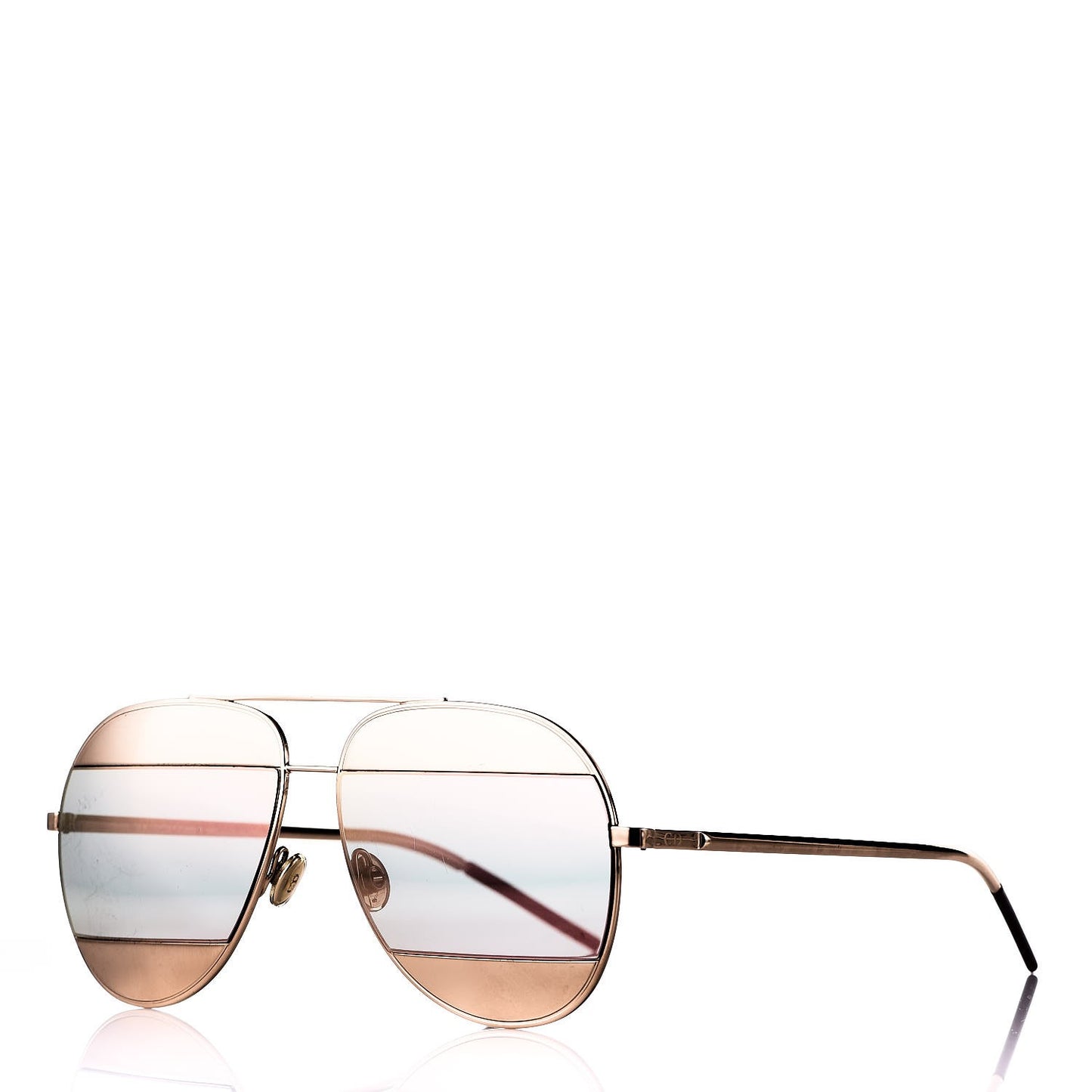 Split 1 Aviator Sunglasses Rose Gold