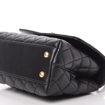 Chanel Calfskin Strass Quilted Mini Coco Handle Flap Black 7 of 10