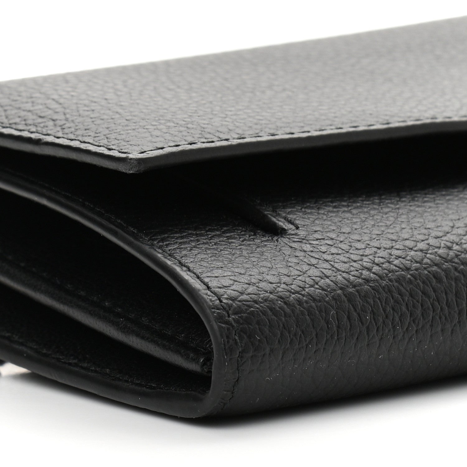 Alexander McQueen Pebbled Calfskin Skull Wallet on Chain Black 8 of 9