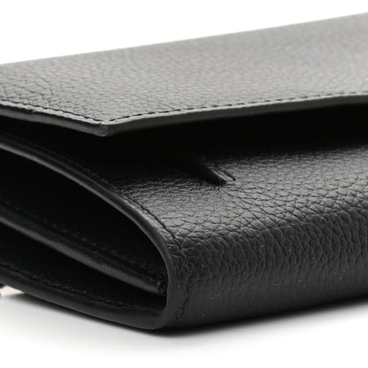 Alexander McQueen Pebbled Calfskin Skull Wallet on Chain Black 8 of 9