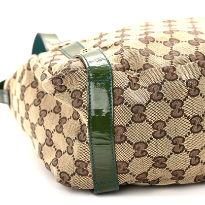 Gucci Monogram Patent Medium Abbey Shoulder Bag Blue 9 of 13
