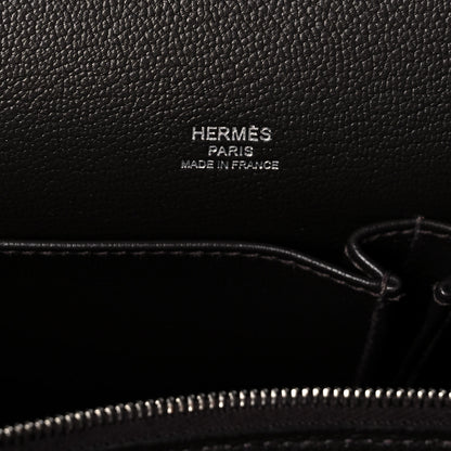 Hermes Taurillon Clemence Jypsiere 28 Chocolate 6 of 12
