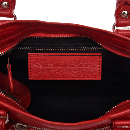 Balenciaga Agneau Giant 12 Silver Hardware Mini City Rouge Cardinal 7 of 8