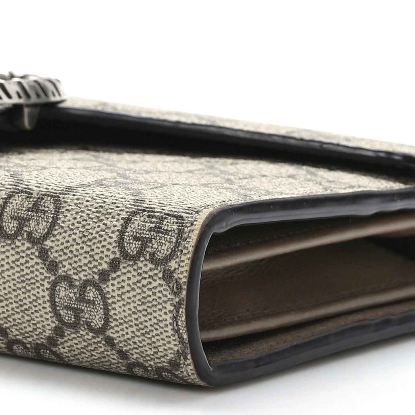GG Supreme Monogram Mini Dionysus Chain Wallet Beige Taupe