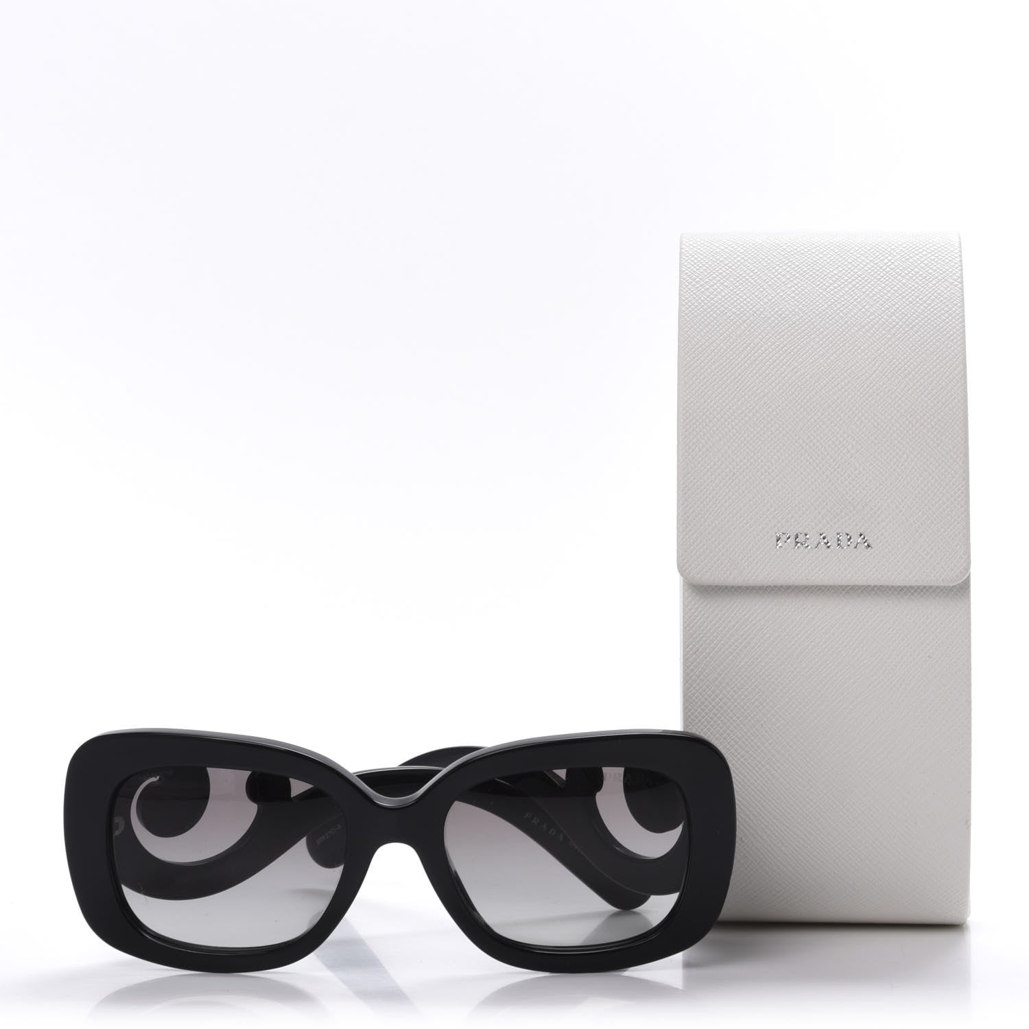 Prada Acetate Baroque Sunglasses SPR 27O Black 8 of 8