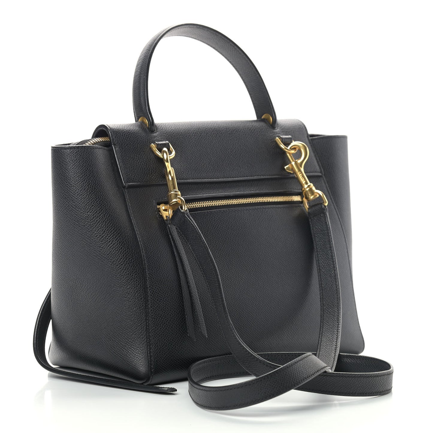 Grained Calfskin Micro Belt Bag Black