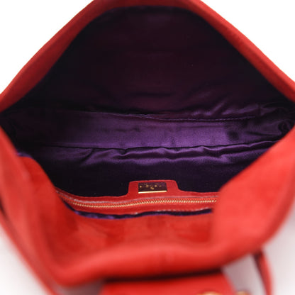 Fendi Suede Baguette Red 5 of 8