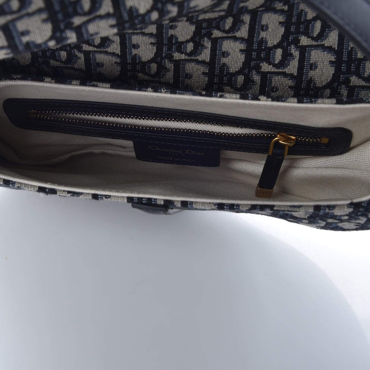 Christian Dior Oblique Saddle Bag Blue 5 of 8