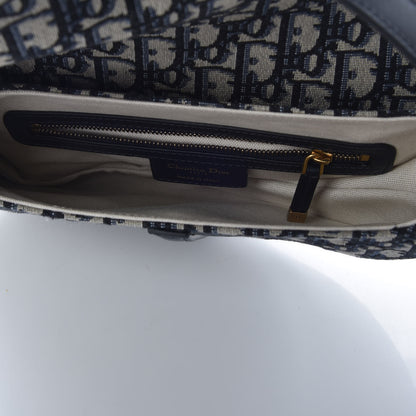Christian Dior Oblique Saddle Bag Blue 5 of 8