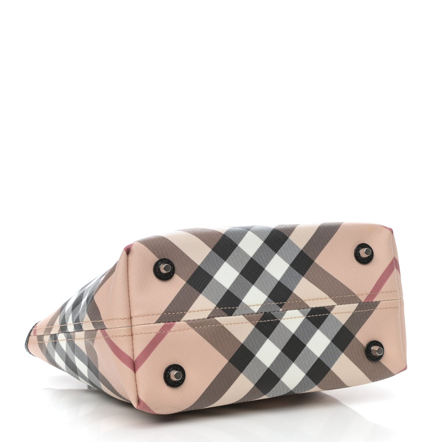 Patent Trim Nova Check Small Nickie Shopper Tote