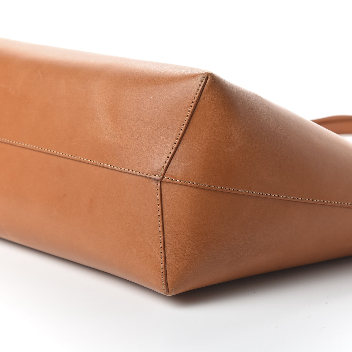Calfskin Large Shopping Tote Cammello Rosa
