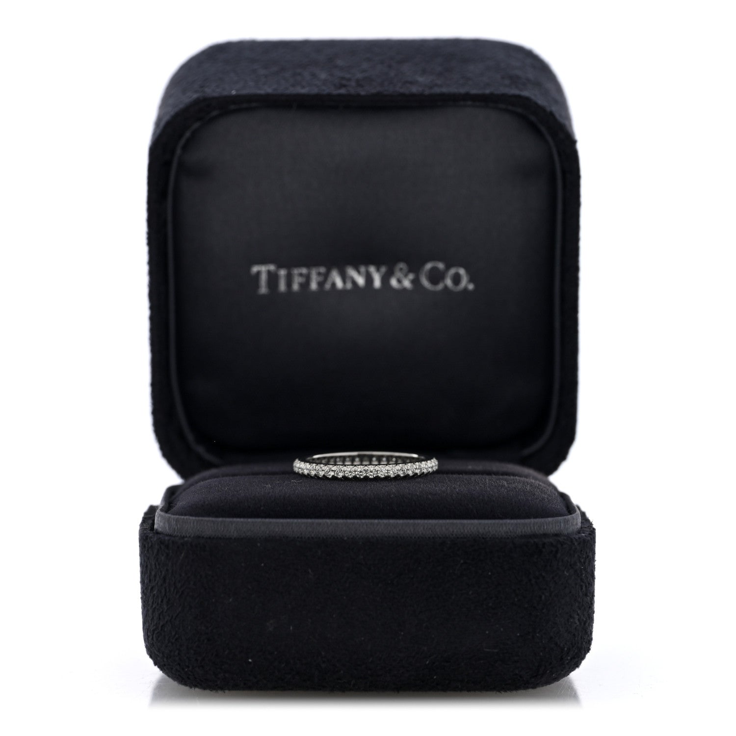 Tiffany Platinum Diamond Soleste Full Eternity Band Ring 50 5.25 6 of 6