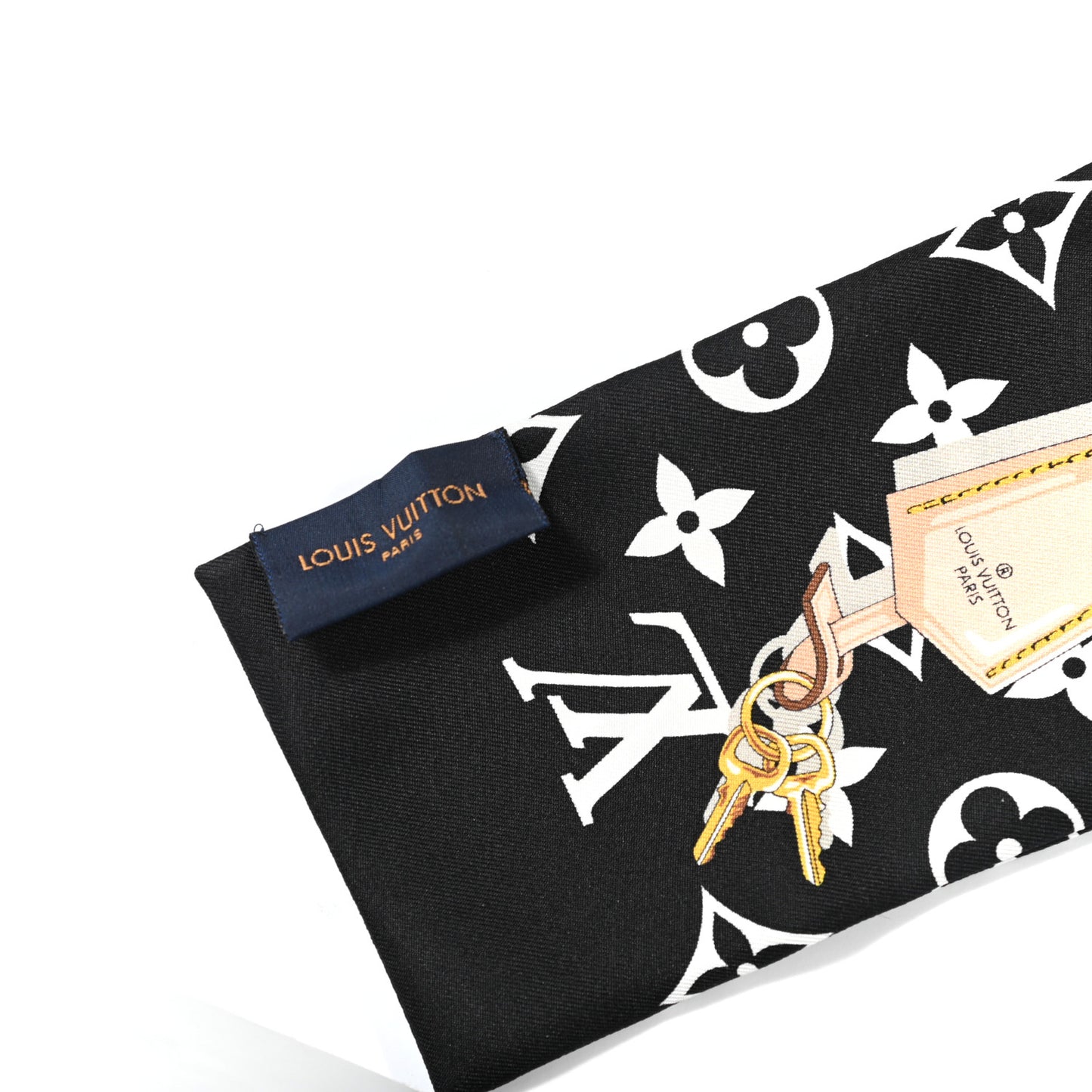 Silk Monogram Confidential Bandeau Black