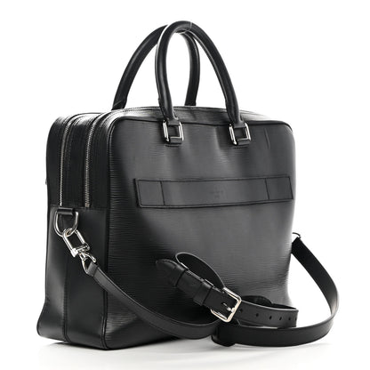 Louis Vuitton Epi Brooks Briefcase Black 3 of 20