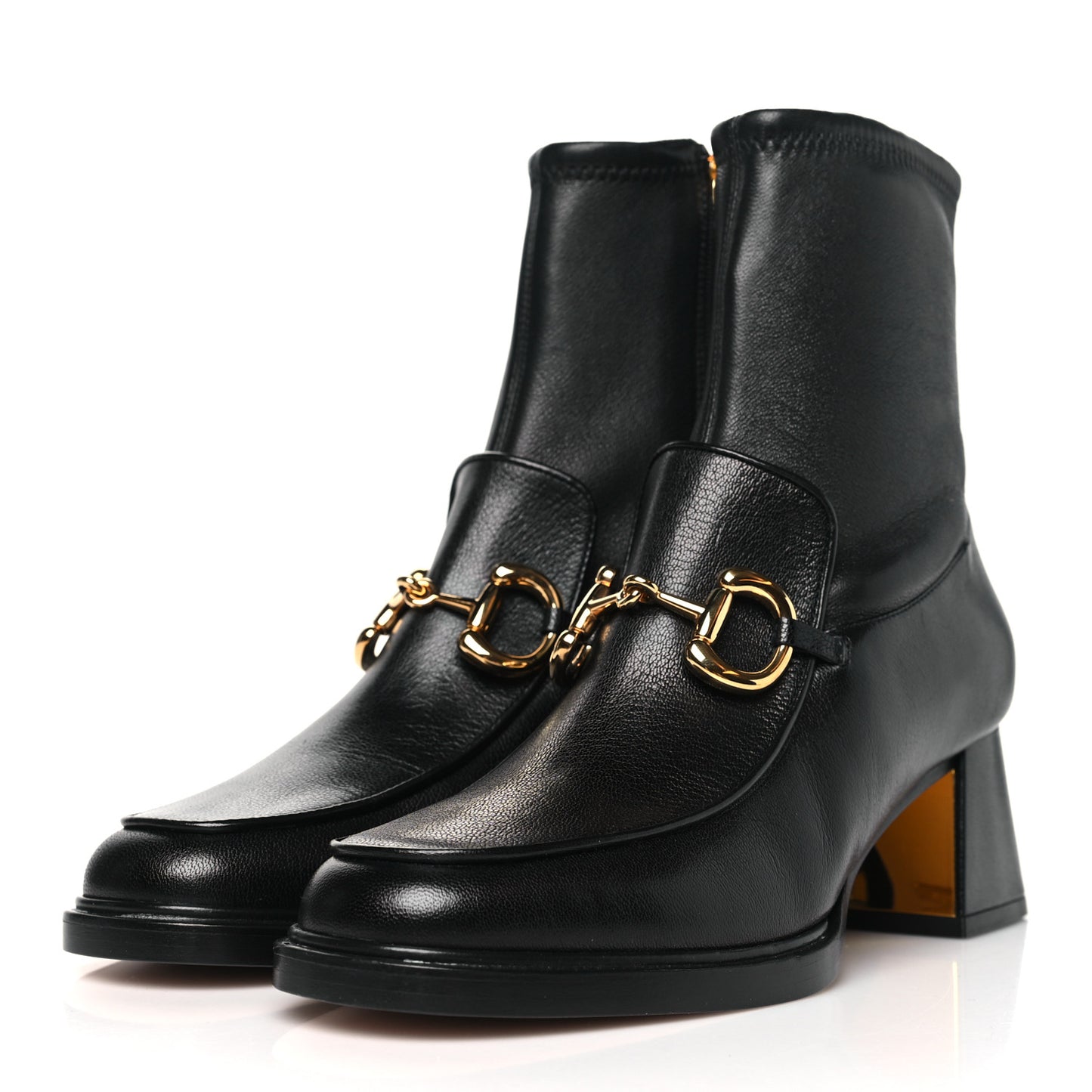 Quentin Nappa Stretch Granada Kid Horsebit 55mm Ankle Boots 38 Black