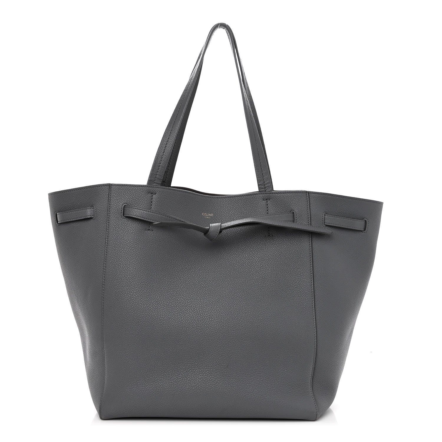 Celine Soft Grained Calfskin Small Belt Cabas Phantom Medium Grey 1 of 10