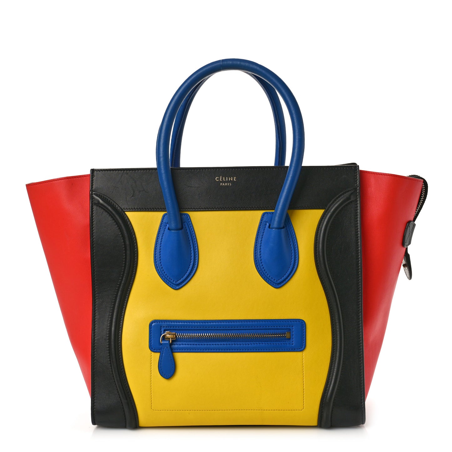 Smooth Calfskin Mini Tri-Color Luggage Sunflower
