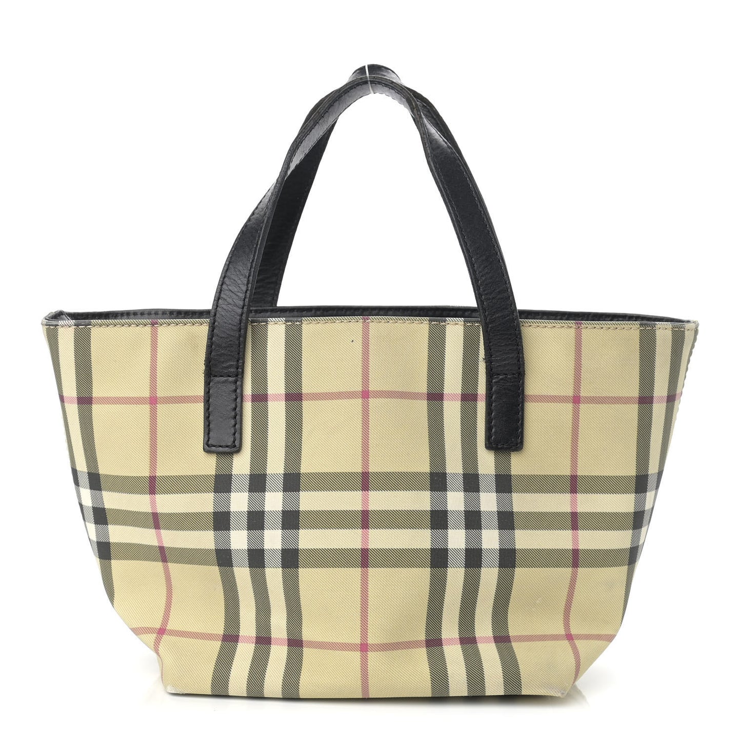 House Check Small Tote Black
