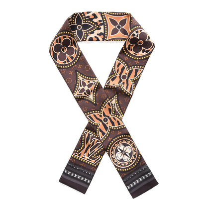 Louis Vuitton Silk Monogram LV World Bandeau Brown 1 of 4