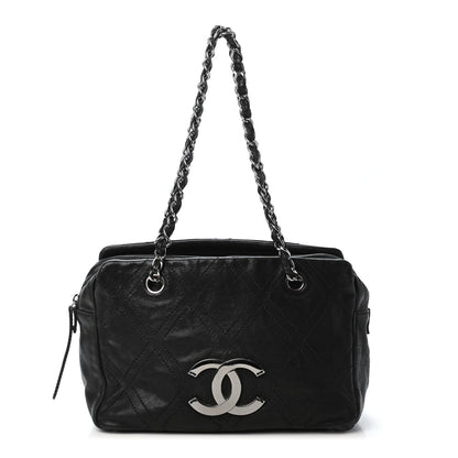 Chanel Calfskin Small Diamond Stitch Tote Black 1 of 5