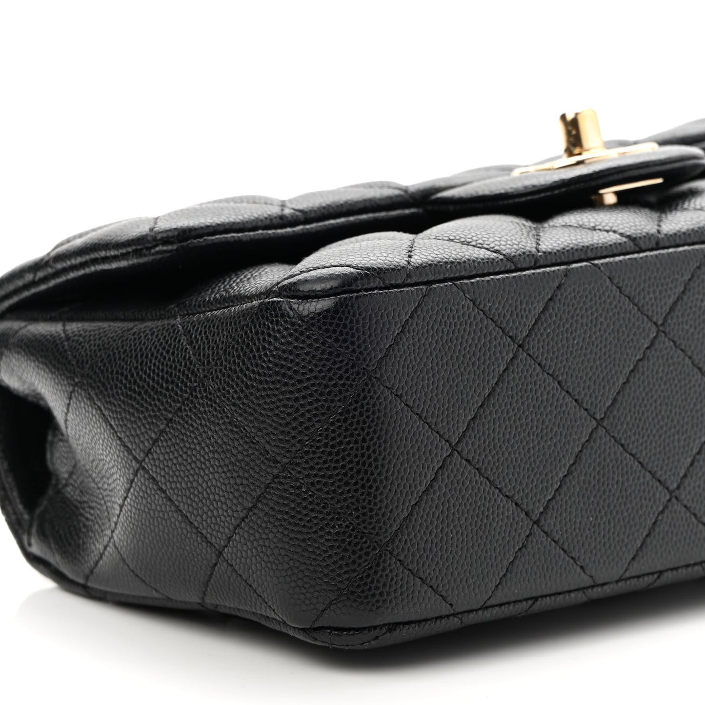 Caviar Quilted Mini Rectangular Flap Black