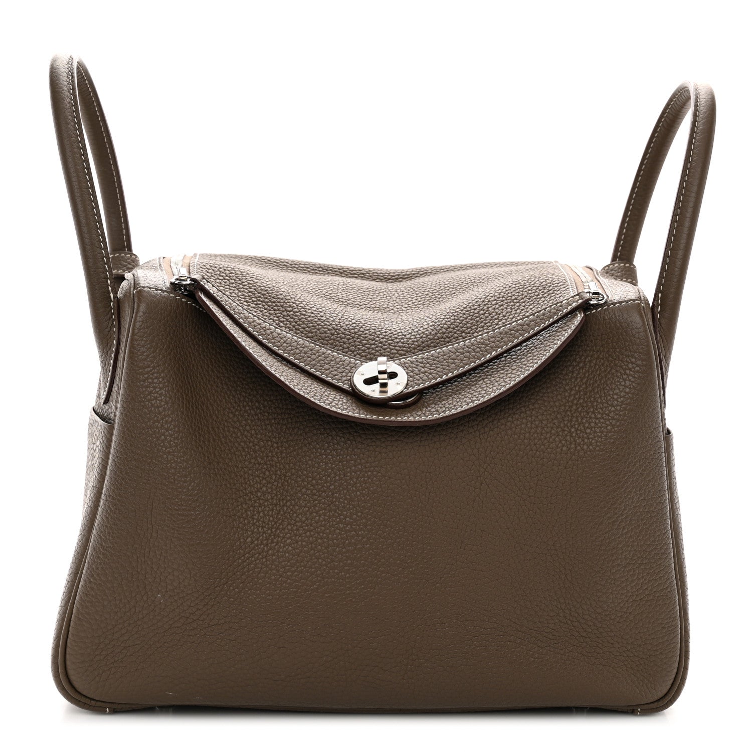 Hermes Taurillon Clemence Lindy 30 Etoupe 1 of 12