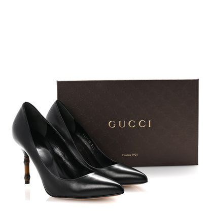 Gucci Calfskin Kristen Bamboo Pumps 36.5 Black 10 of 10
