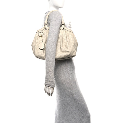 Gucci Guccissima Medium Sukey Tote Mystic White 2 of 10
