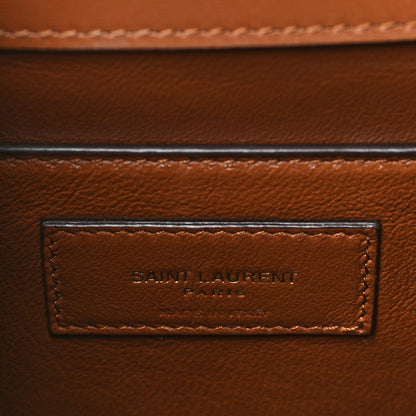 Saint Laurent Smooth Calfskin Small Manhattan Shoulder Bag Cognac 6 of 10