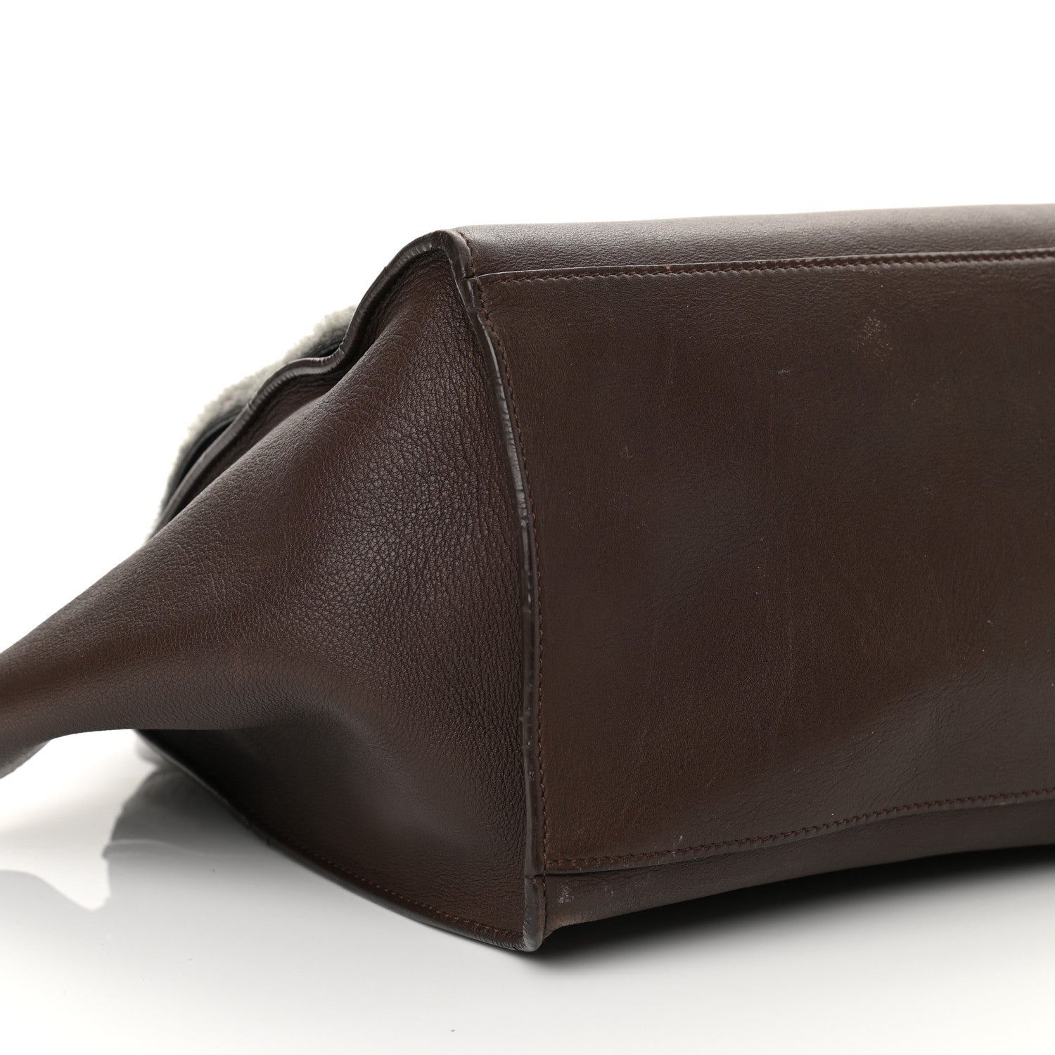 Celine Shearling Calfskin Medium Trapeze Grey 8 of 10