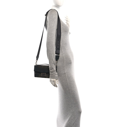 Fendi Recycled Fabric Jacquard Vitello King FF 1974 Baguette Soft Trunk Phone Pouch Brown 2 of 9