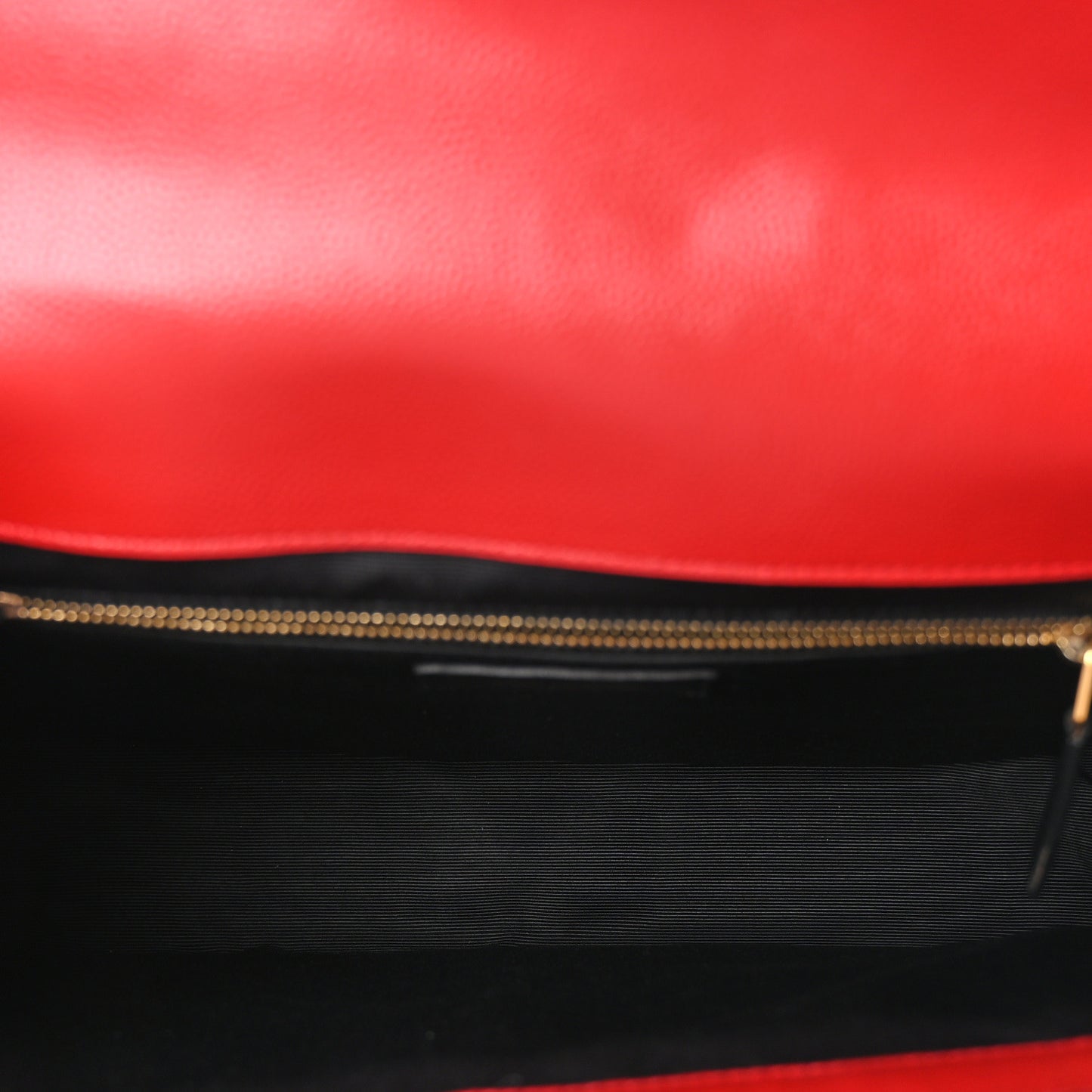 Grain De Poudre Matelasse Chevron Large Monogram Satchel Lipstick Red