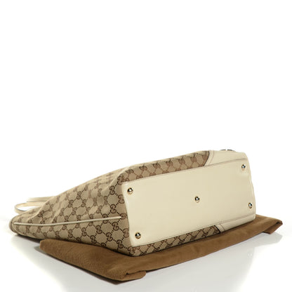 Gucci Monogram Large New Britt Tote Off White 4 of 9