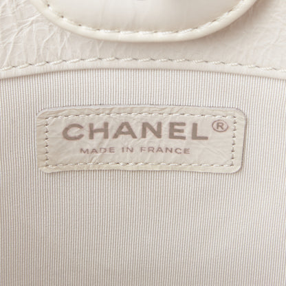 Chanel Aged Calfskin Stitched Shoulder Bag White 8 of 9