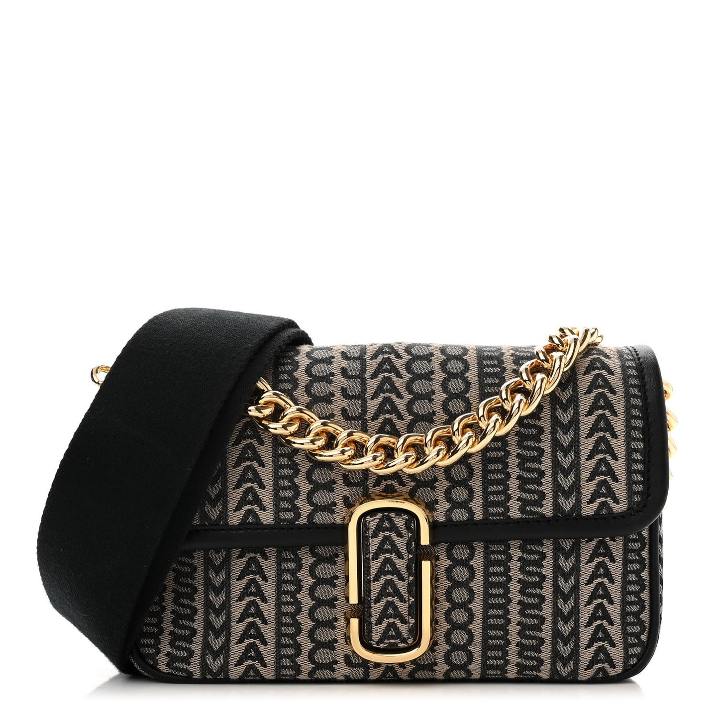 Cotton Jacquard The Monogram J Marc Shoulder Bag Beige Multi