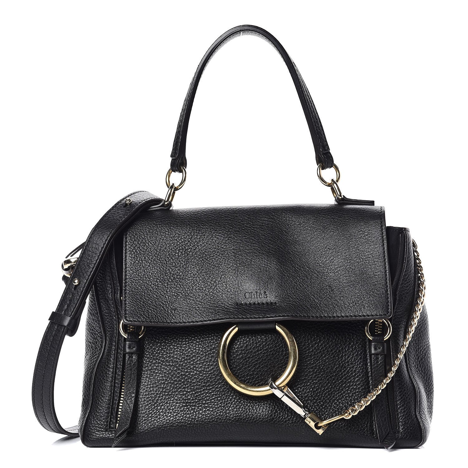 Chloe Calfskin Small Faye Day Shoulder Bag Black 1 of 13