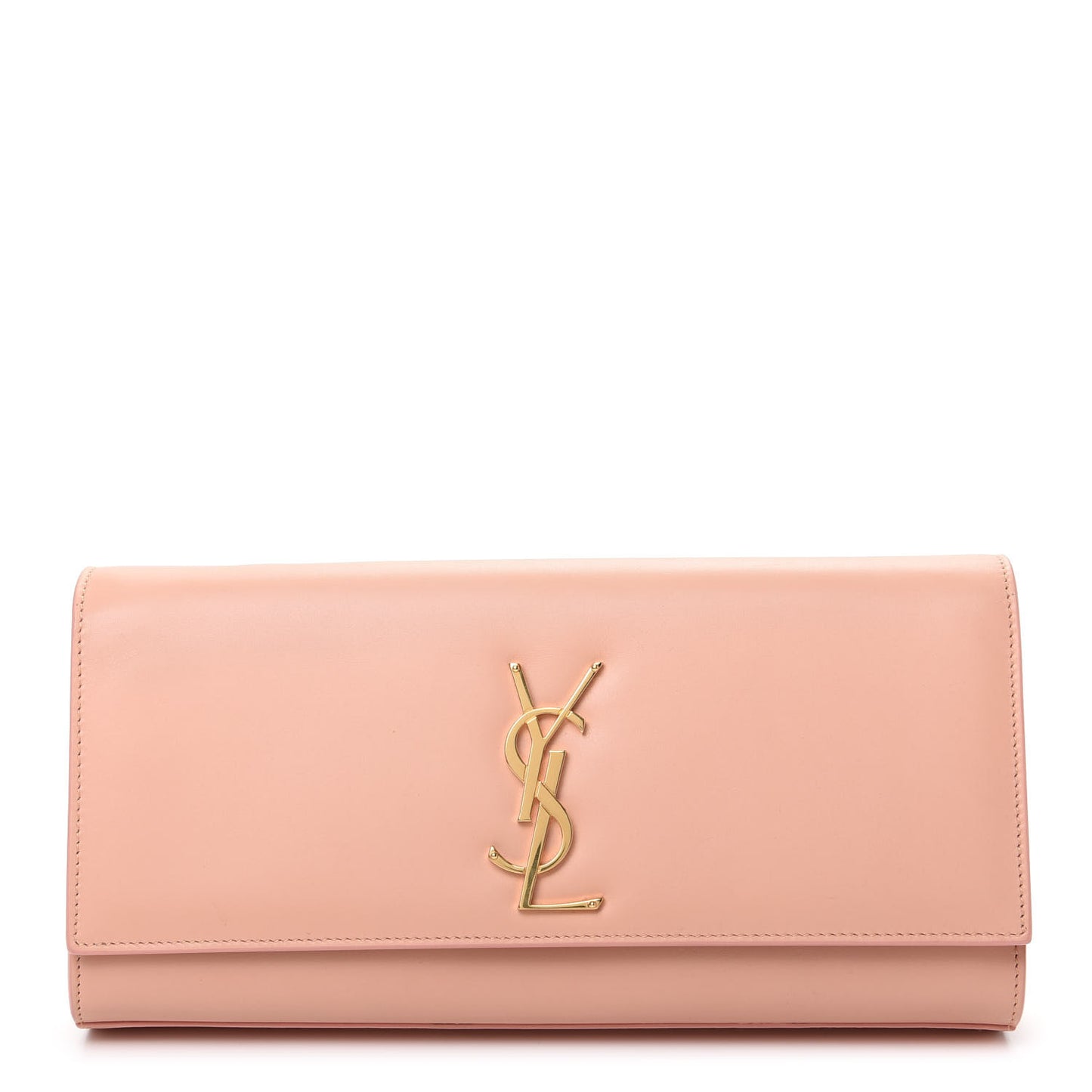 Smooth Calfskin Cassandre Clutch Blush