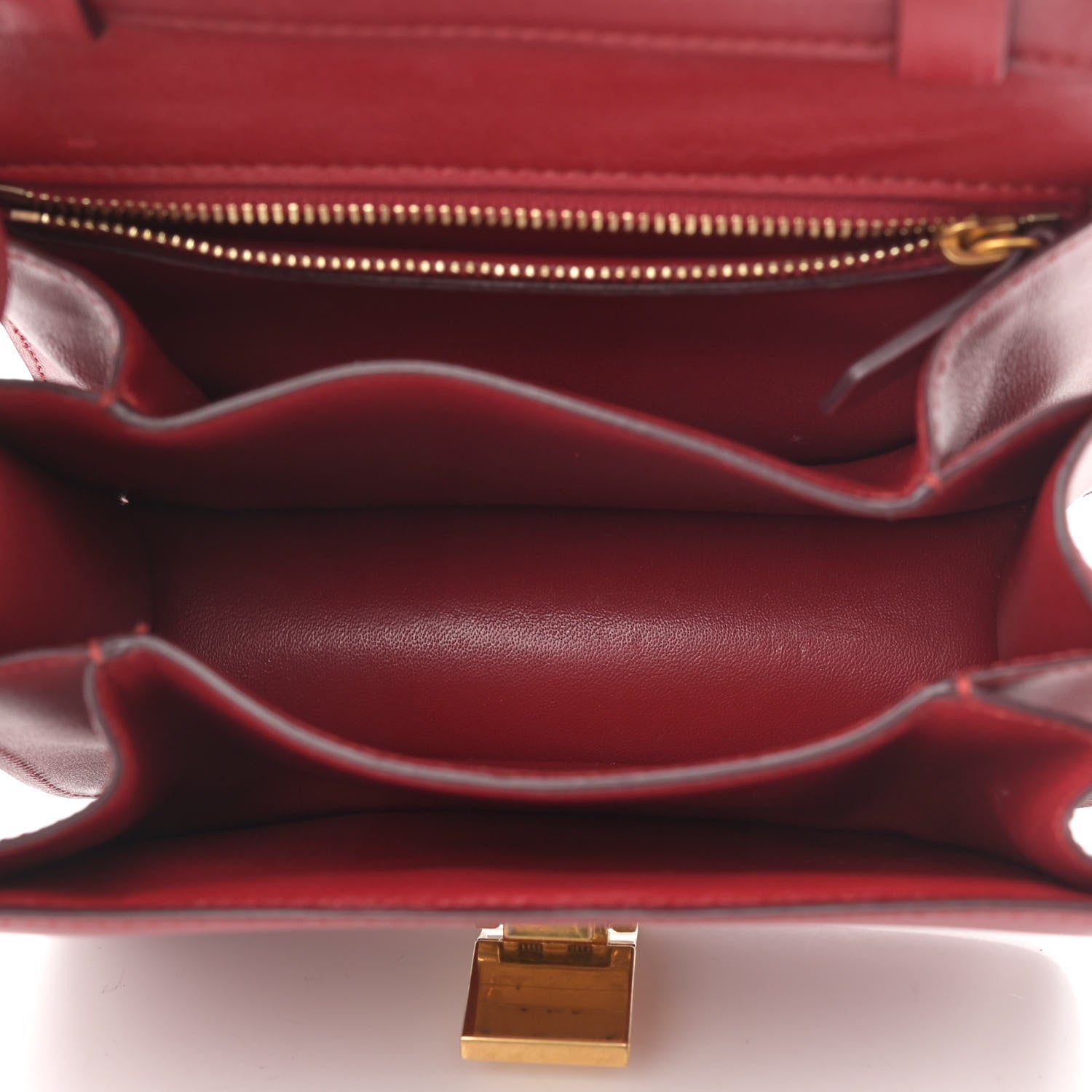 Celine Box Calfskin Small Classic Box Flap Bag Red 5 of 16