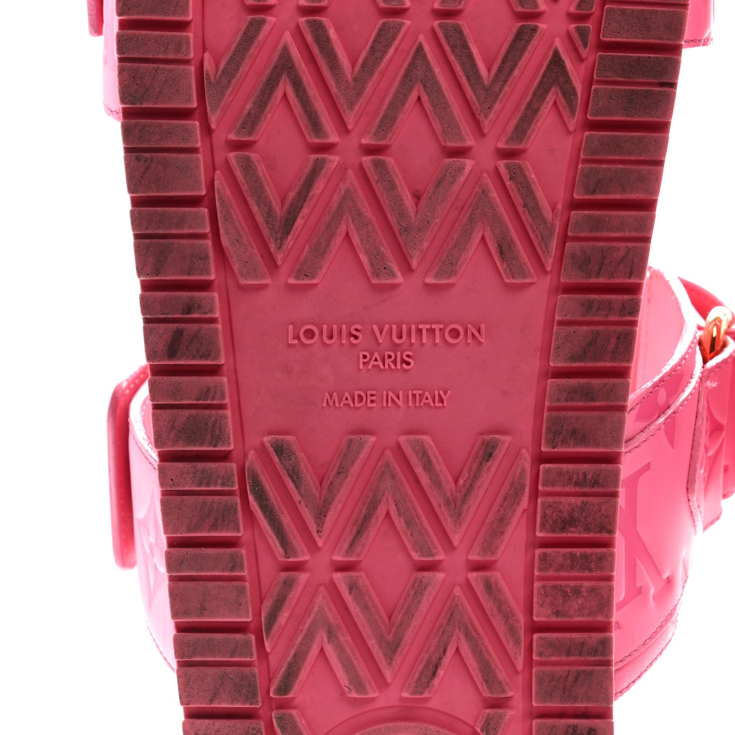 Louis Vuitton Calfskin Monogram Embossed Bom Dia Flat Mule Sandals 41 Pink 7 of 12