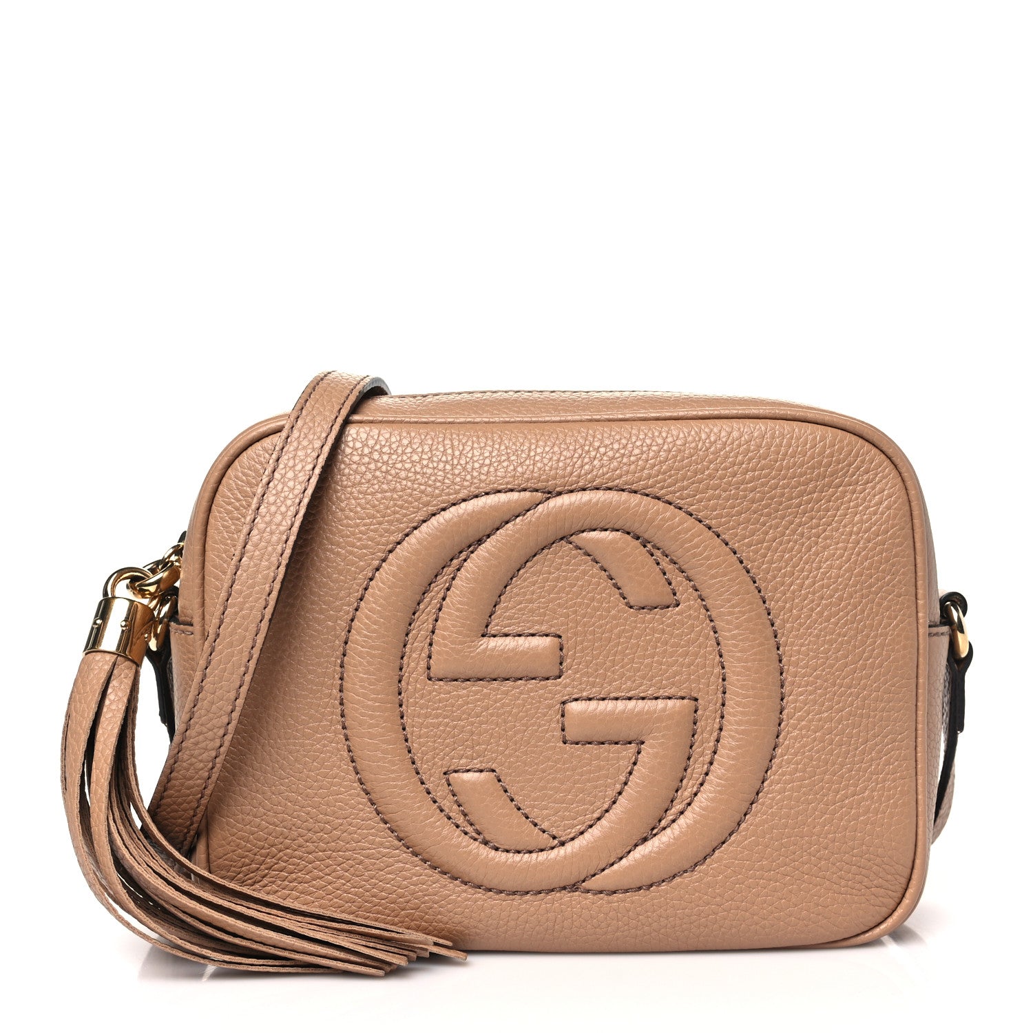 Gucci Pebbled Calfskin Small Soho Disco Bag Camelia 1 of 11
