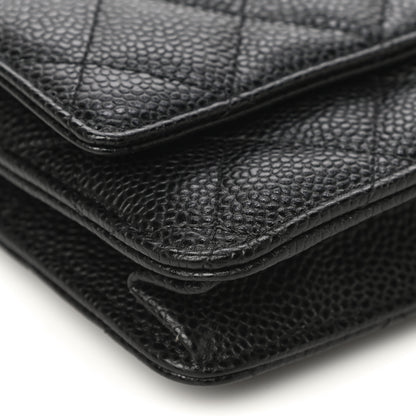 Chanel Caviar Quilted Wallet On Chain WOC Black 11 of 12