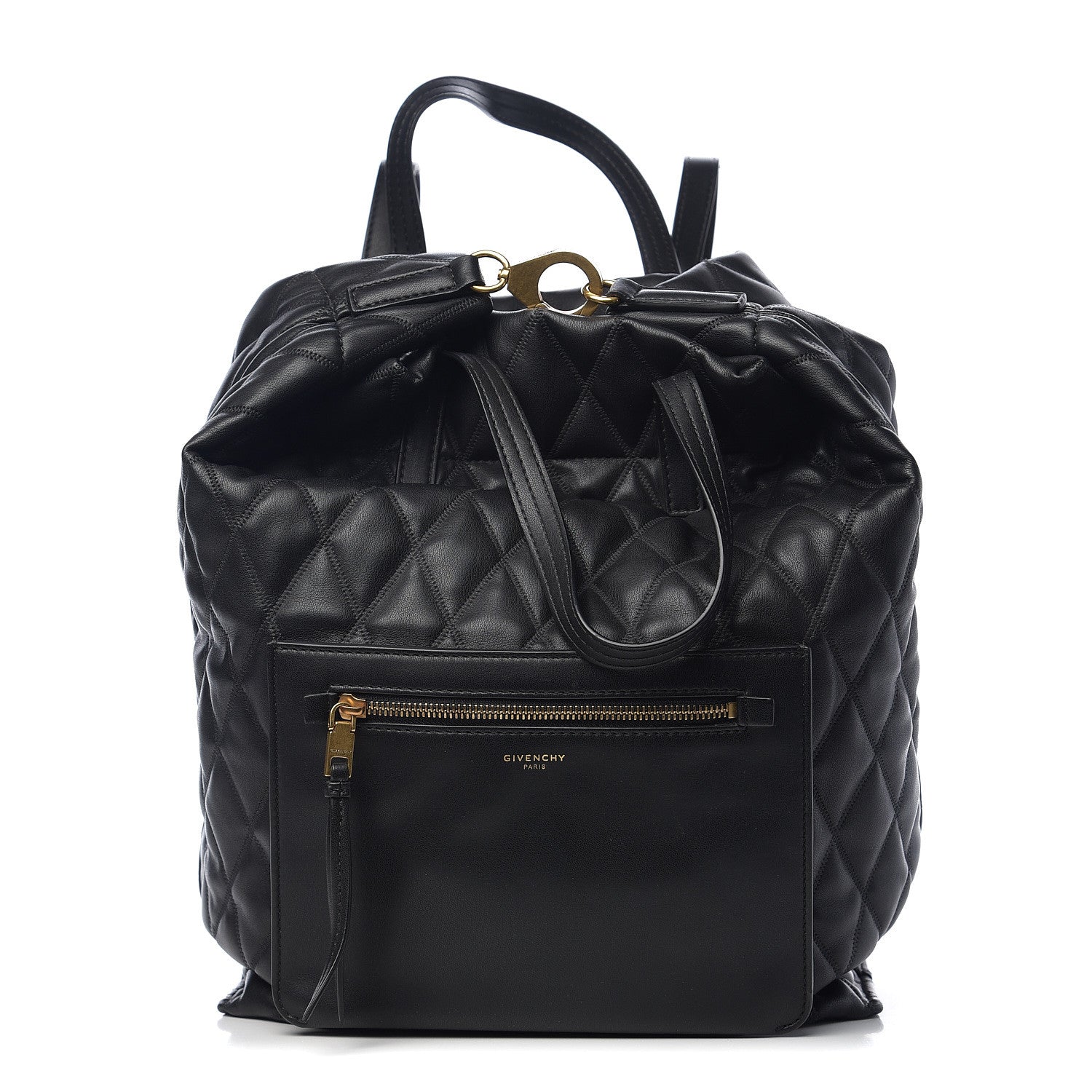 Givenchy Rubberized Canvas Quilted Duo Backpack Black 1 of 11