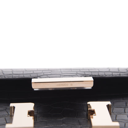 Hermes Matte Alligator Constance 24 Black 13 of 23