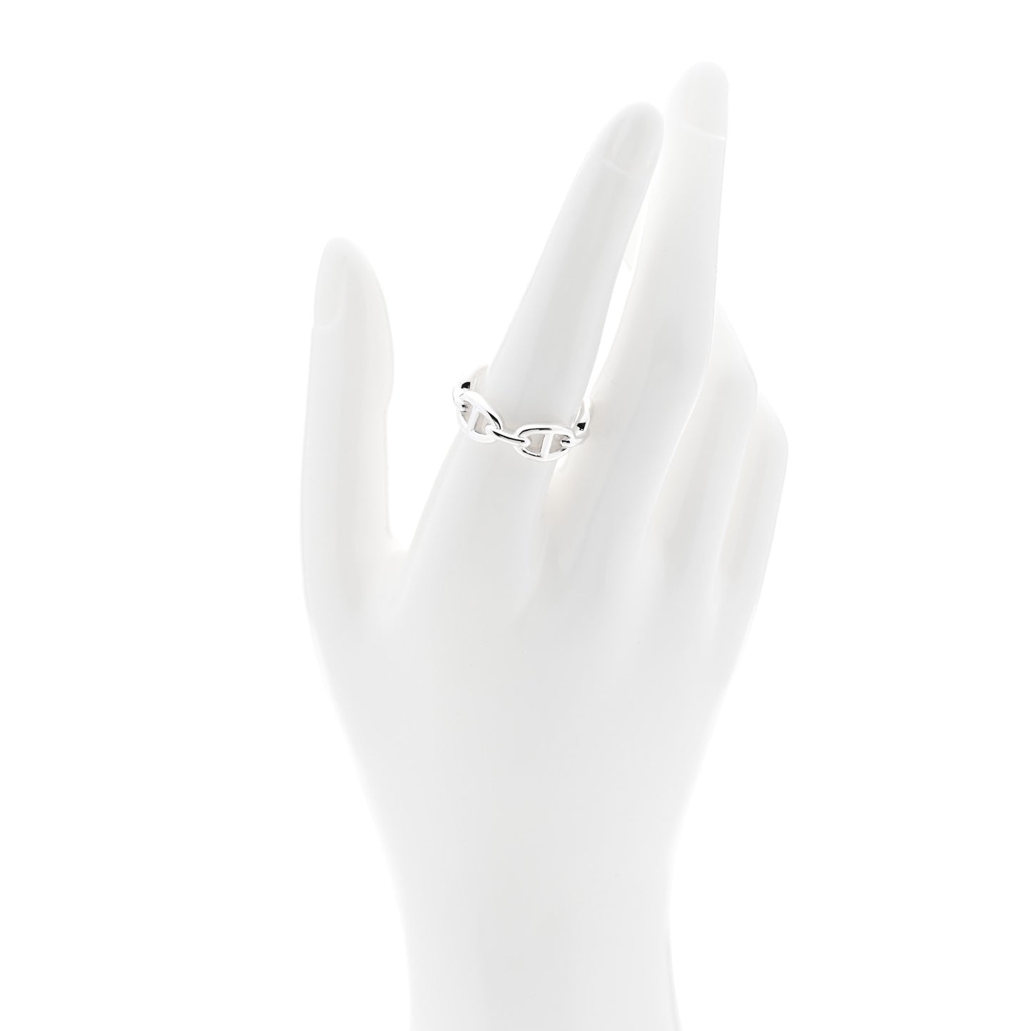 Sterling Silver PM Chaine d'Ancre Enchainee Band Ring 57 8
