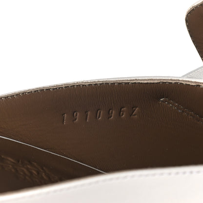 Hermes Goatskin Tuileries Mules 37.5 White 8 of 10