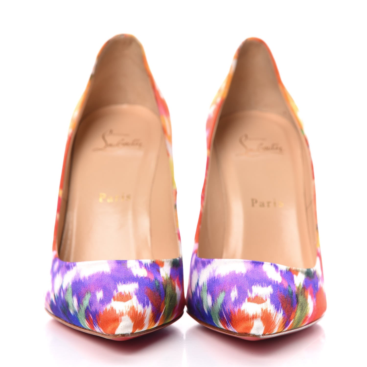 Christian Louboutin Satin Bouquet Decollete 554 100 Pumps 40 Multicolor 2 of 8