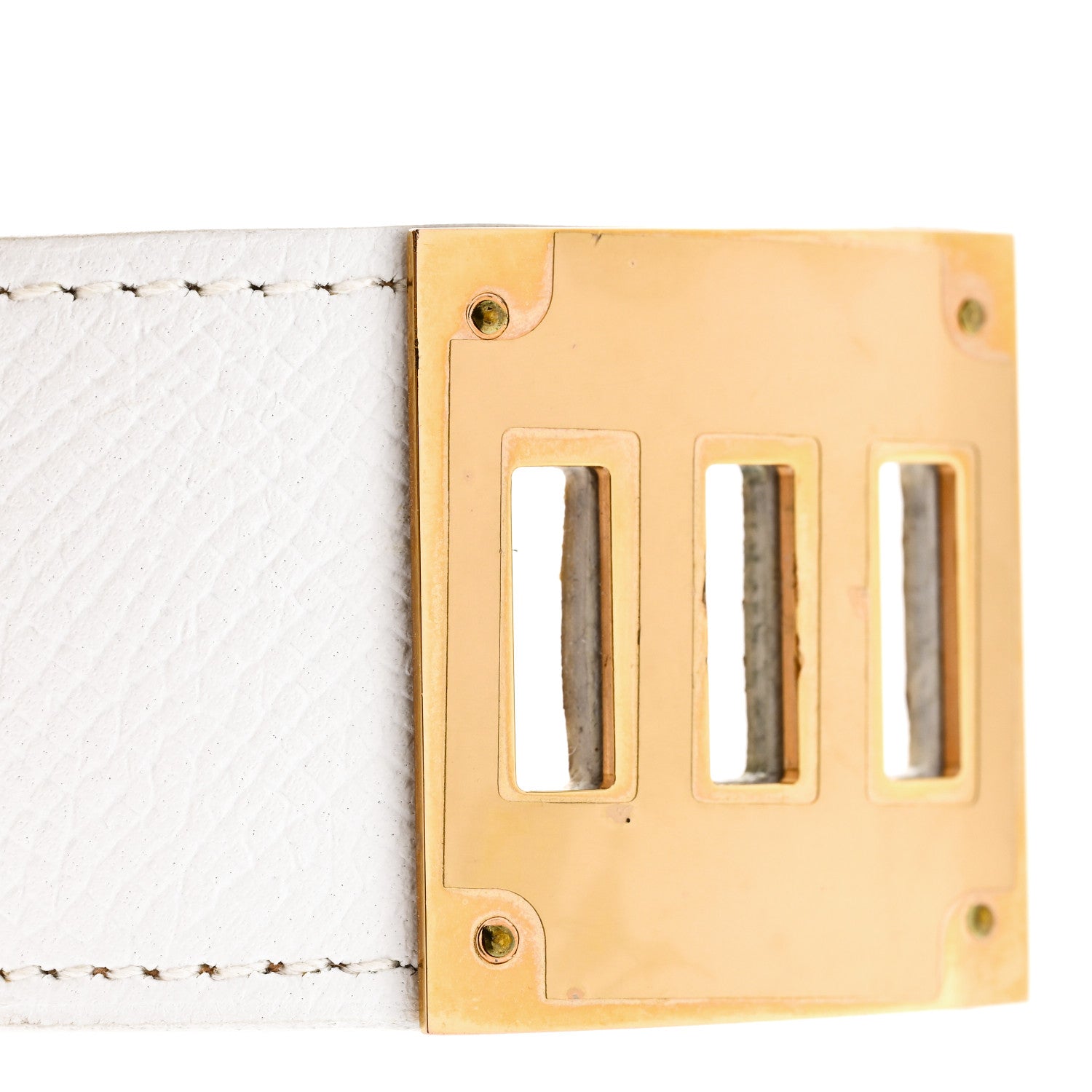 Hermes Epsom Kelly Dog Bracelet T2 White 6 of 6