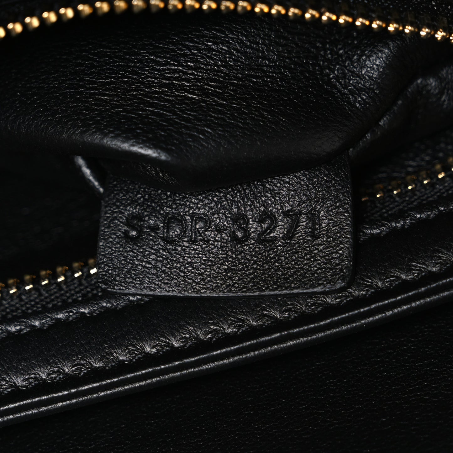 Canvas Calfskin Triomphe Embroidered Teen Triomphe Bag Black