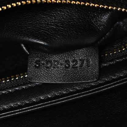 Celine Canvas Calfskin Triomphe Embroidered Teen Triomphe Bag Black 8 of 11