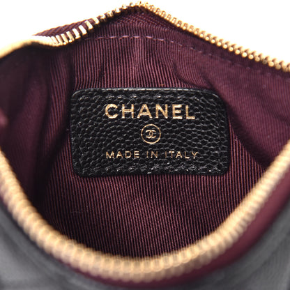 Chanel Caviar Quilted Small Cosmetic Case Black 6 of 8